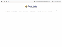 Tablet Screenshot of davidyoderwellness.com